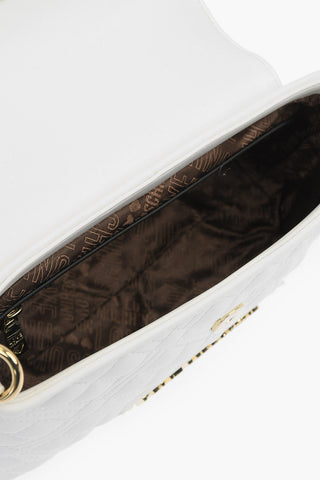 LOVE quilted faux leather mini bag with chain removable shoulder strap
