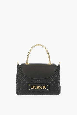 LOVE quilted faux leather mini bag with chain removable shoulder strap