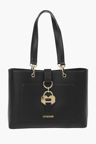 LOVE faux leather Tote bag with golden details