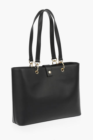 LOVE faux leather Tote bag with golden details