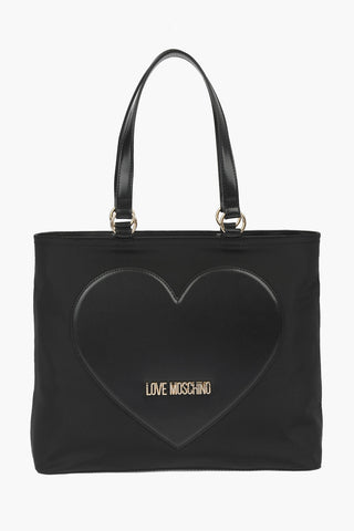 LOVE faux leather details Tote bag