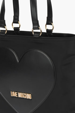 LOVE faux leather details Tote bag
