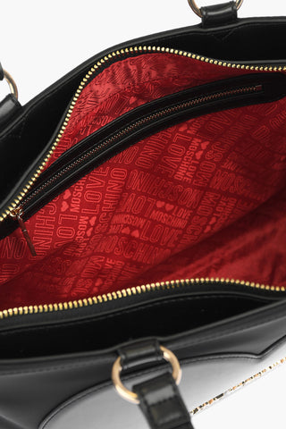 LOVE faux leather details Tote bag