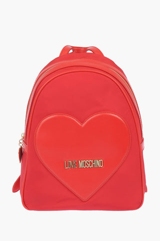 LOVE faux leather details backpack with golden logo