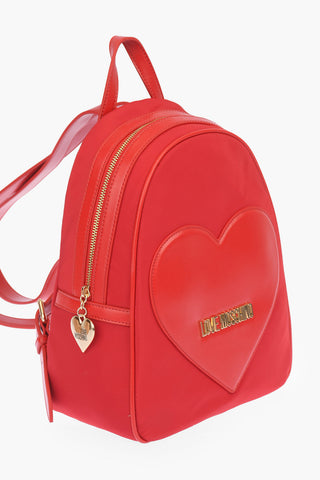 LOVE faux leather details backpack with golden logo