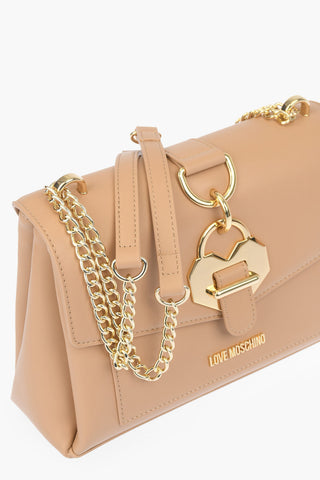 LOVE borsa in ecopelle con tracolla a catena