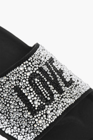 LOVE slides in pelle con strass