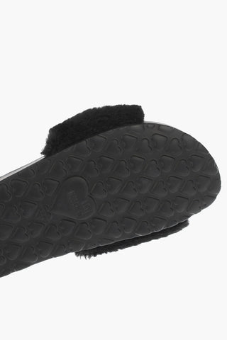 LOVE Slides BIRKI30 with Faux-Fur Detail