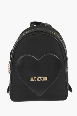 LOVE faux leather details backpack with golden logo