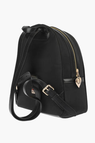 LOVE faux leather details backpack with golden logo