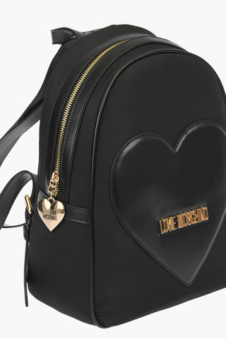 LOVE faux leather details backpack with golden logo