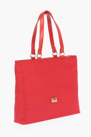 LOVE faux leather details tote bag with golden logo