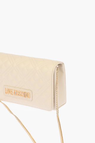 LOVE quilted Faux leather Shoulder bag