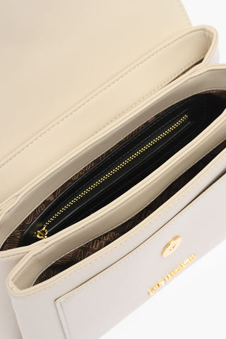  	LOVE faux leather bag with chain shoulder strap