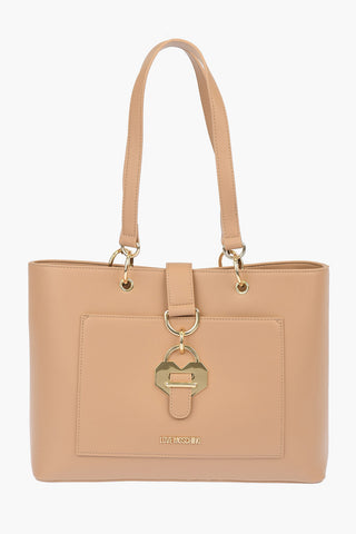 LOVE faux leather Tote bag with double handle