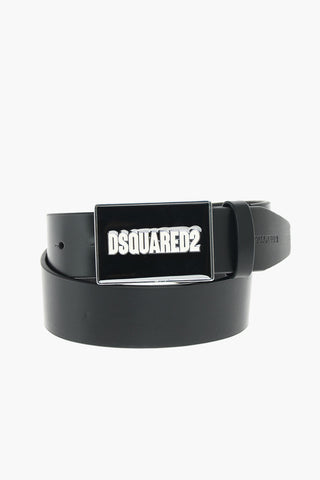 35mm solid color leather belt