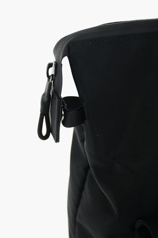 borsa a mano in nylon con stampa logo