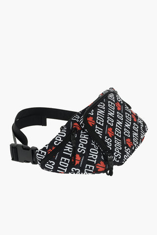 all over logo bum bag with maxi pocket on the front