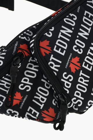 all over logo bum bag with maxi pocket on the front