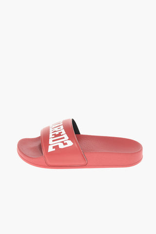 rubber sliders with logo print