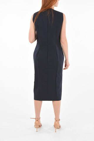 Front Split A-Line Dress with Lace-up Detail