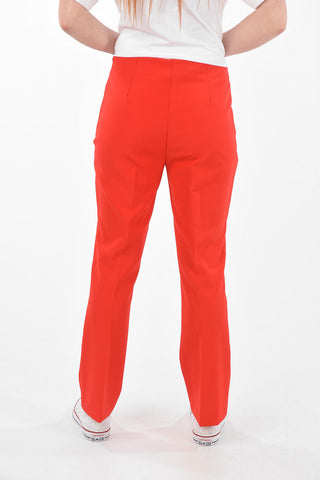 BE B Side Zipped Cropped Fit Flared Pants