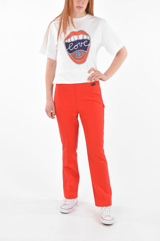 BE B Side Zipped Cropped Fit Flared Pants