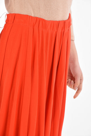 Elastic Waistband Draped Maxi Skirt