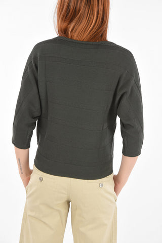 Maglia con Collo a Barca e Maniche 3/4