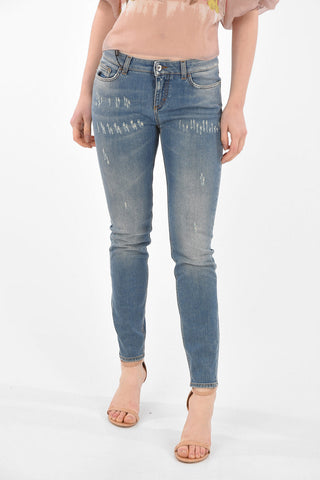 PRETTY 5 Pocket Distressed Denims
