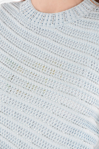 Rhinestone Openwork Cotton Tank Top