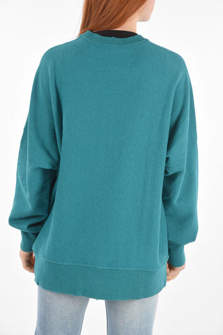 205W39NYC Crew Nembroidered Oversized Sweatshirtck E
