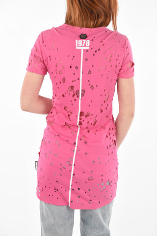 T-Shirt ROCK PP Distressed con Strass