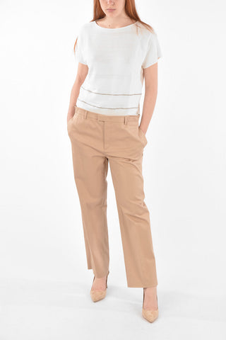 Cotton Short Sleeve Sweater with Jewel Detail