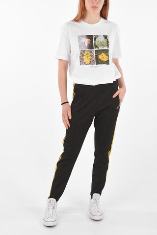 Contrasting Band Jersey Stirrup Pants