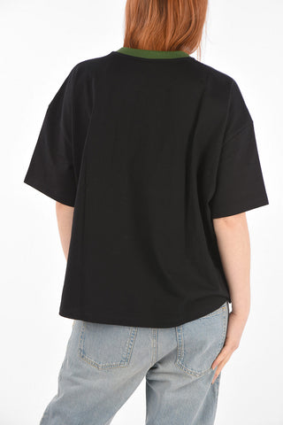PAULA'S IBIZA Crew Neck Printed Embroidered T-Shirt