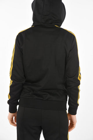 Contrasting Band Jersey Hoodie