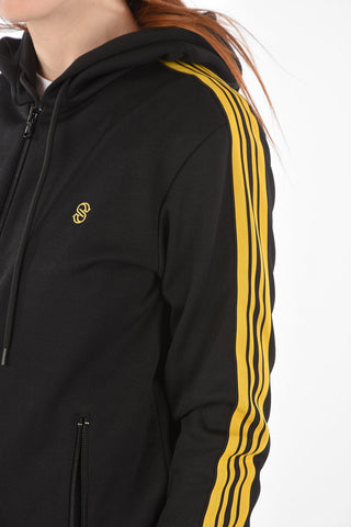 Contrasting Band Jersey Hoodie