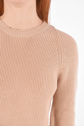 Maglia Girocollo in Cotone con Maniche ad Angelo
