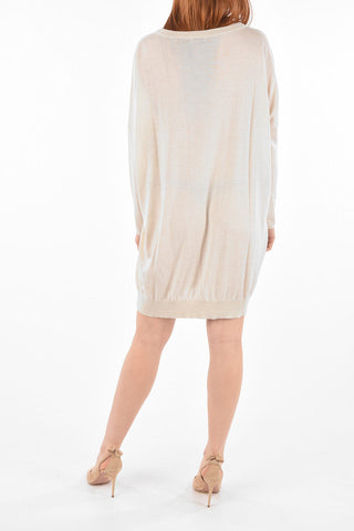 Cashmere Knit Dress with Jewel Detail