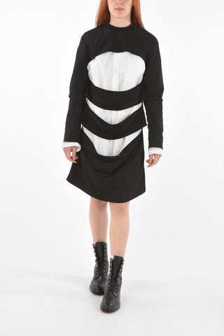 Long-sleeved Cut-out Detail Oversized T-Shirt