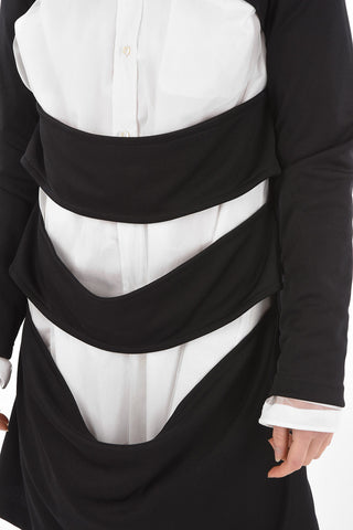 Long-sleeved Cut-out Detail Oversized T-Shirt