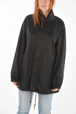 Oversized MULTILINGUAL Nylon Windbreaker