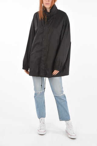 Oversized MULTILINGUAL Nylon Windbreaker