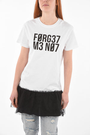 Lace Insert F0RG3T M3 N07 Long T-Shirt