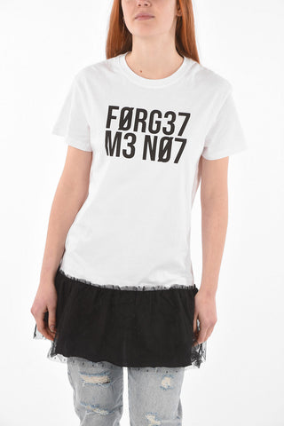 Lace Insert F0RG3T M3 N07 Long T-Shirt