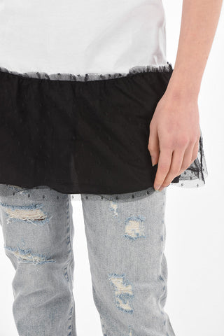 Lace Insert F0RG3T M3 N07 Long T-Shirt