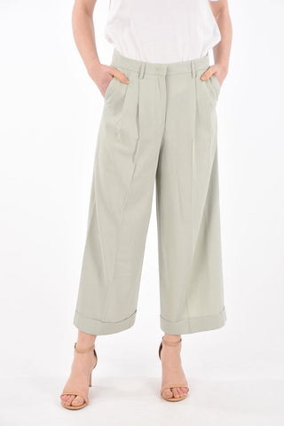 Double Pleat Wide Pants