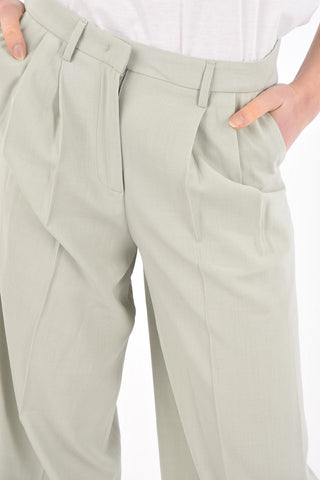 Double Pleat Wide Pants