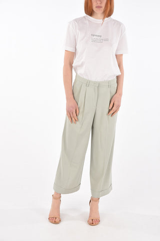 Double Pleat Wide Pants